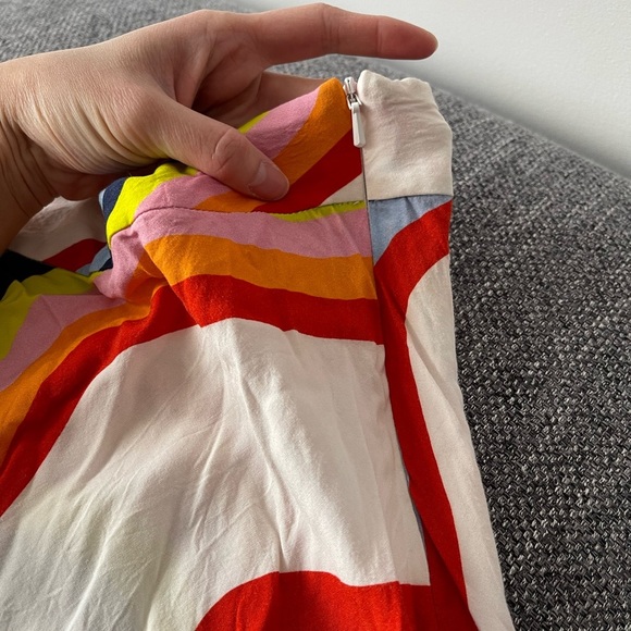 House of Holland Colorful Wave Pattern MIDI Skirt - Picture 9 of 13